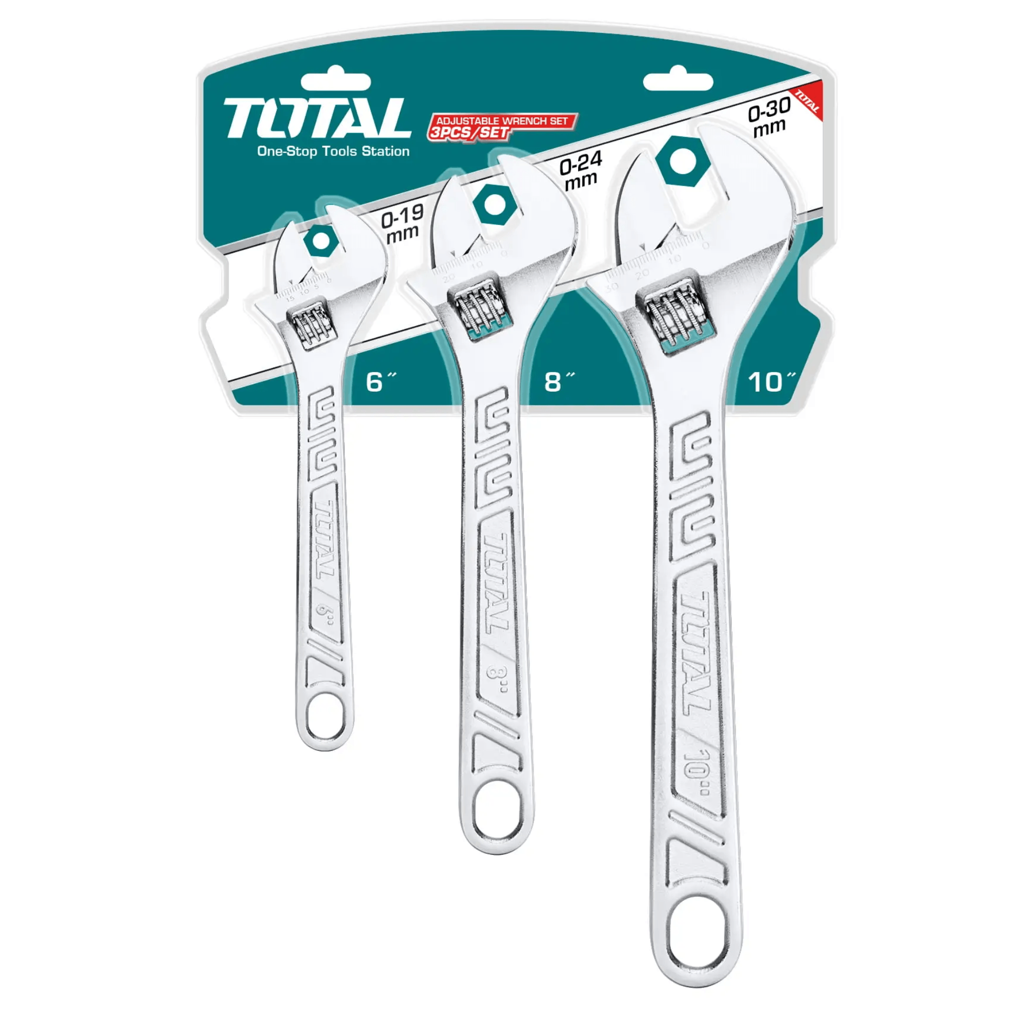 Juego de Llaves Francesas de 6"" 8"" 10"" Total THTK1013