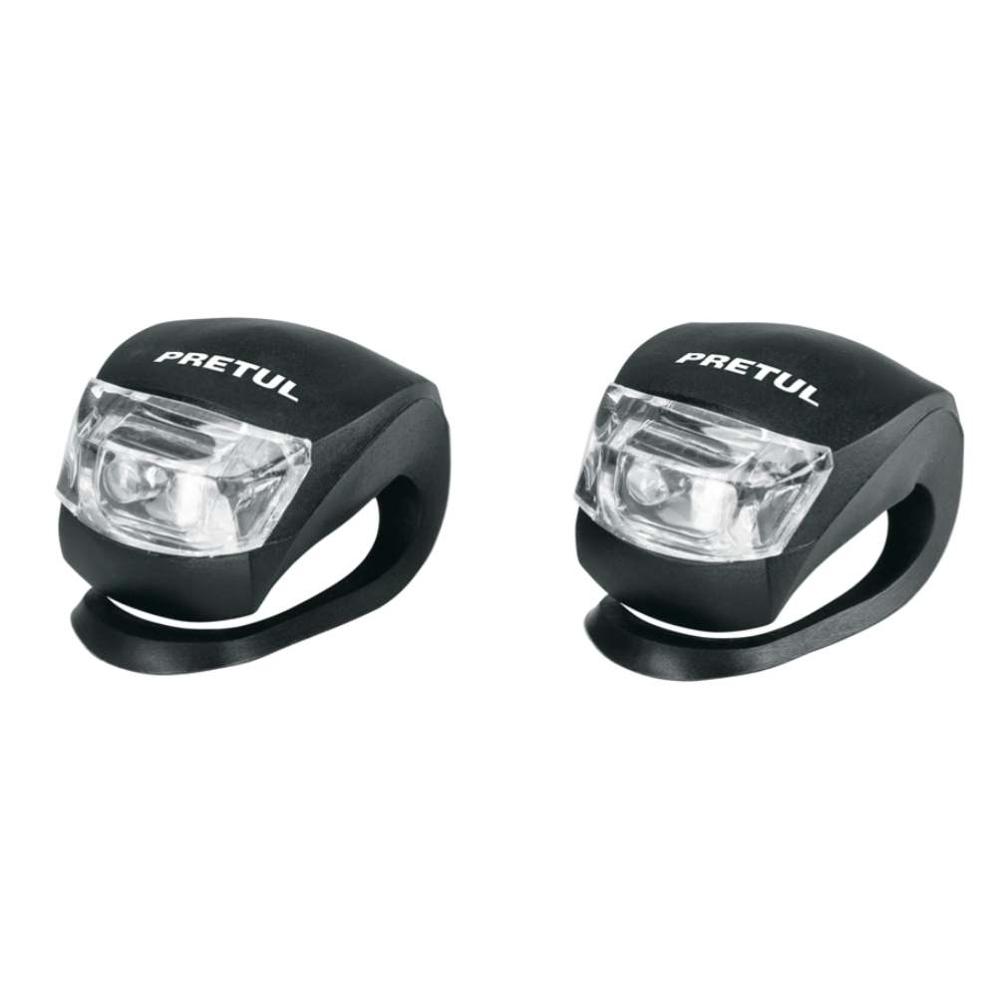Juego de Linterna Luz Blanca Neutra 2 Leds 2 Piezas para Bicicleta Pretul 27050
