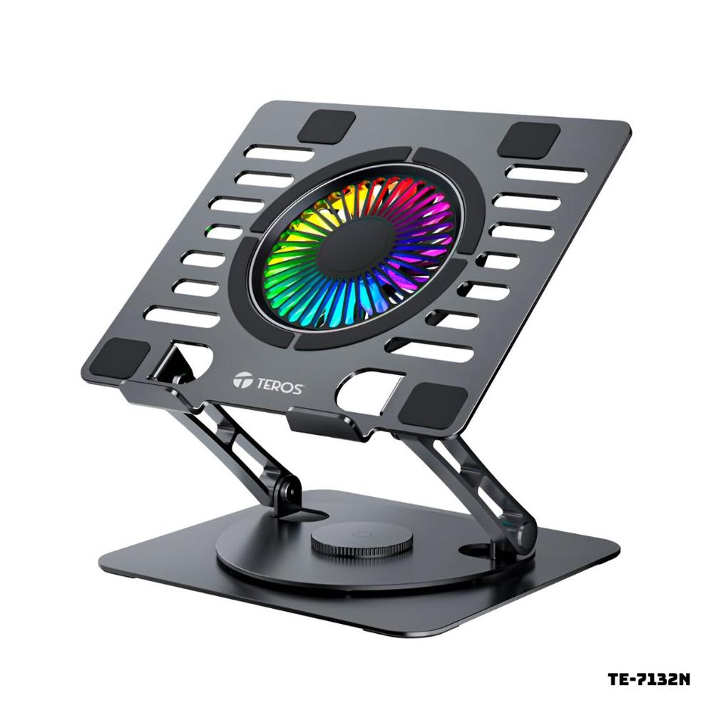 COOLER TEROS PARA LAPTOP CON 1 VENTILADOR RGB TE-7132N