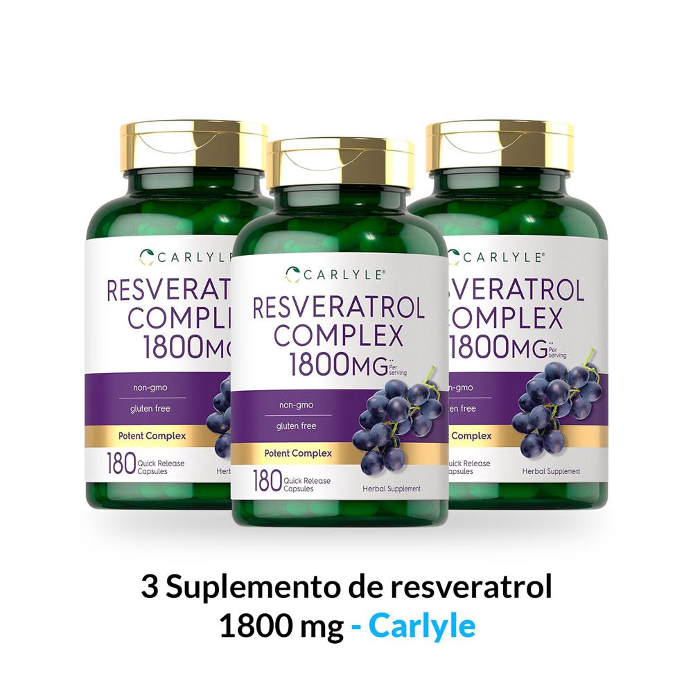 3 Suplemento de resveratrol 1800 mg - Carlyle