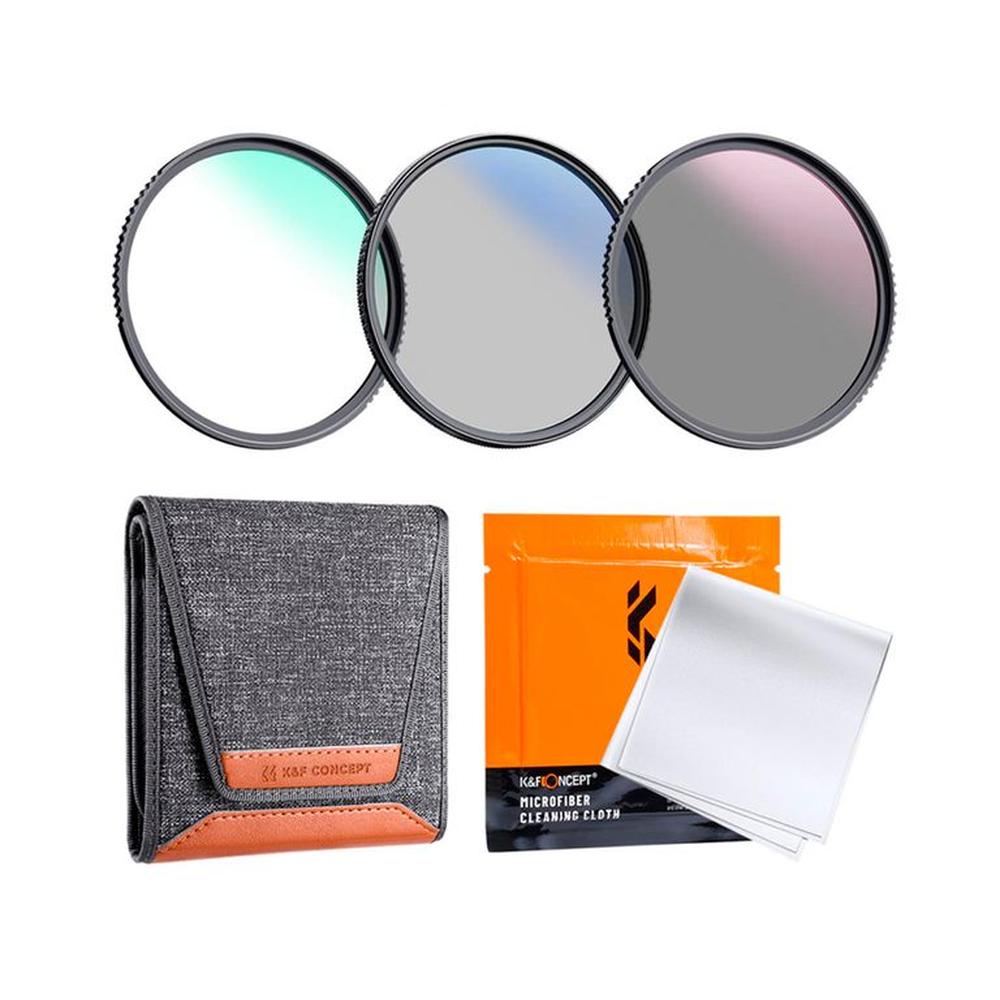 FILTRO K&F CONCEPT KIT x3 UV + CPL + ND4 49MM SKU1937