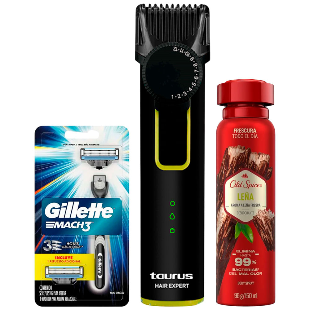 Pack Cortador De Cabello, Desodorante y Gillete