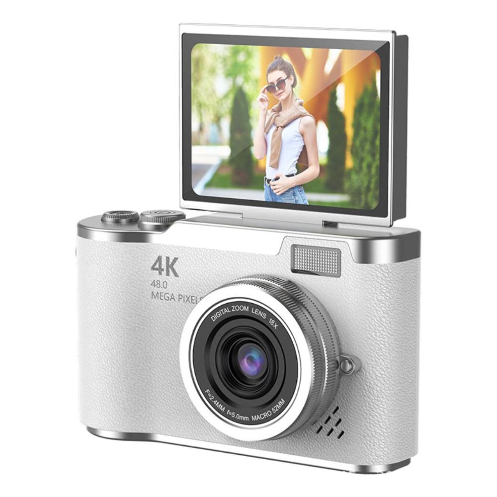 Cámara Digital Full HD 48MP para Niños y Principiantes con Pantalla 2.4” Zoom Pro CCD-LK007 Blanco