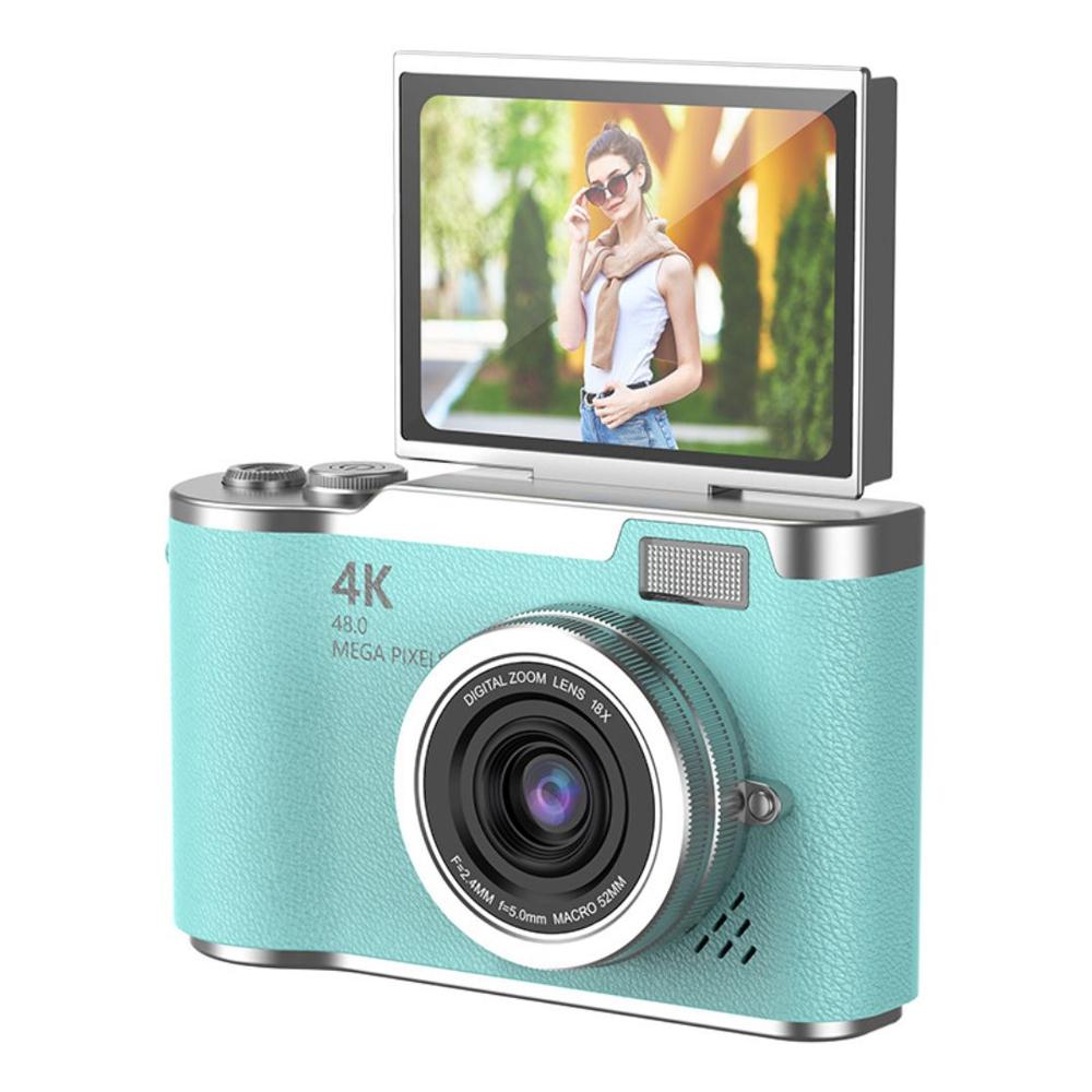 Cámara Digital Full HD 48MP para Niños y Principiantes con Pantalla 2.4” Zoom Pro CCD-LK007 Turquesa