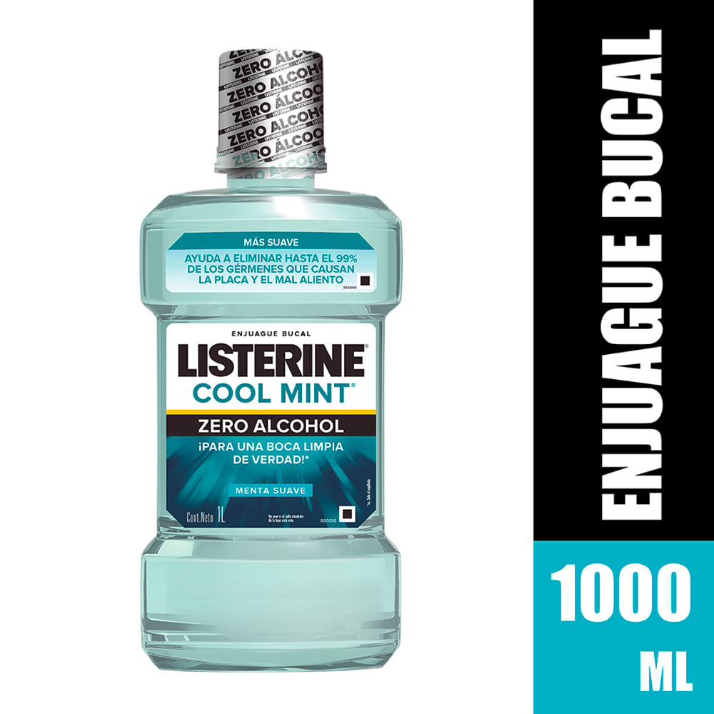 Enjuague Bucal Listerine Cool Mint Zero Alcohol 1 Litro