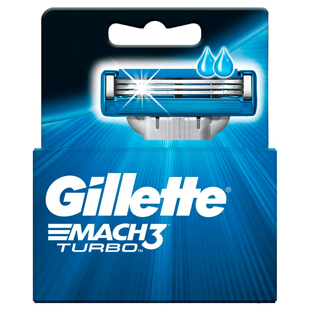Mach3 Gillette Turbo Cartuchos para Afeitar 2 unidades