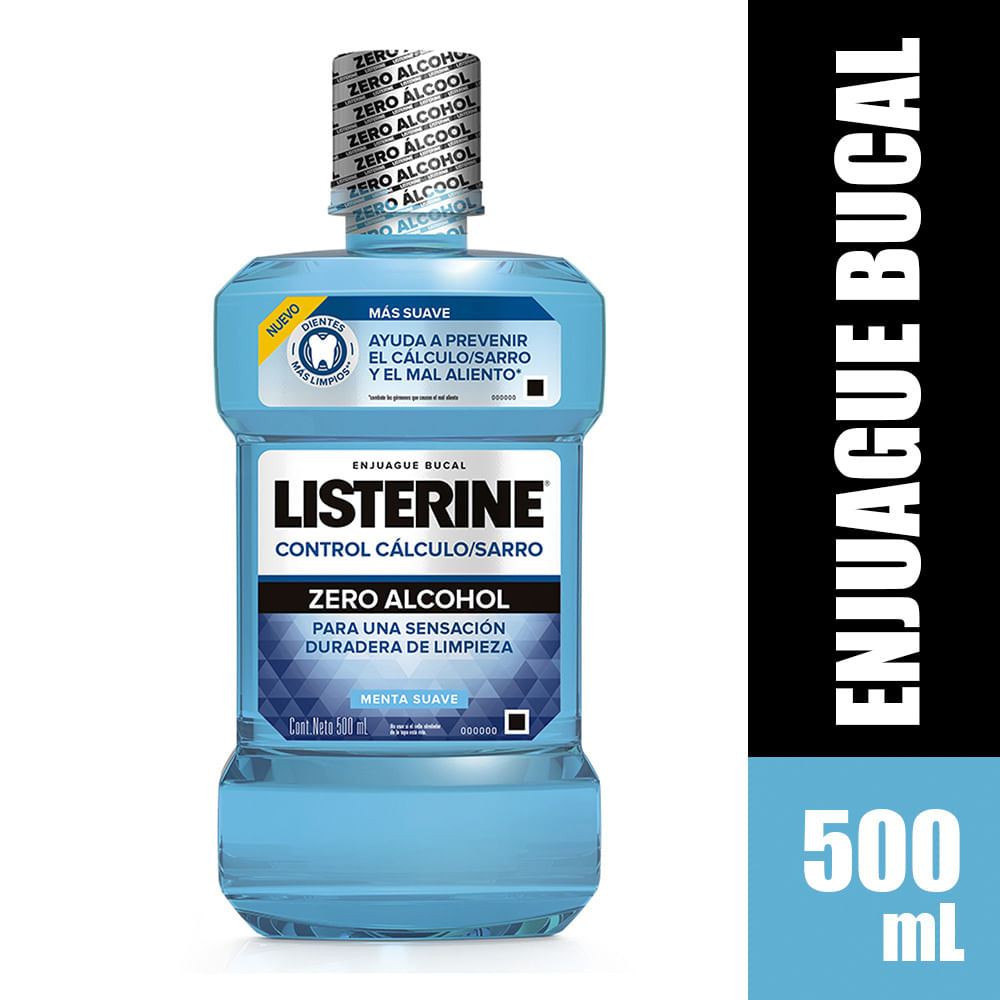 Enjuague Bucal Listerine Control Sarro Zero Alcohol 500ml