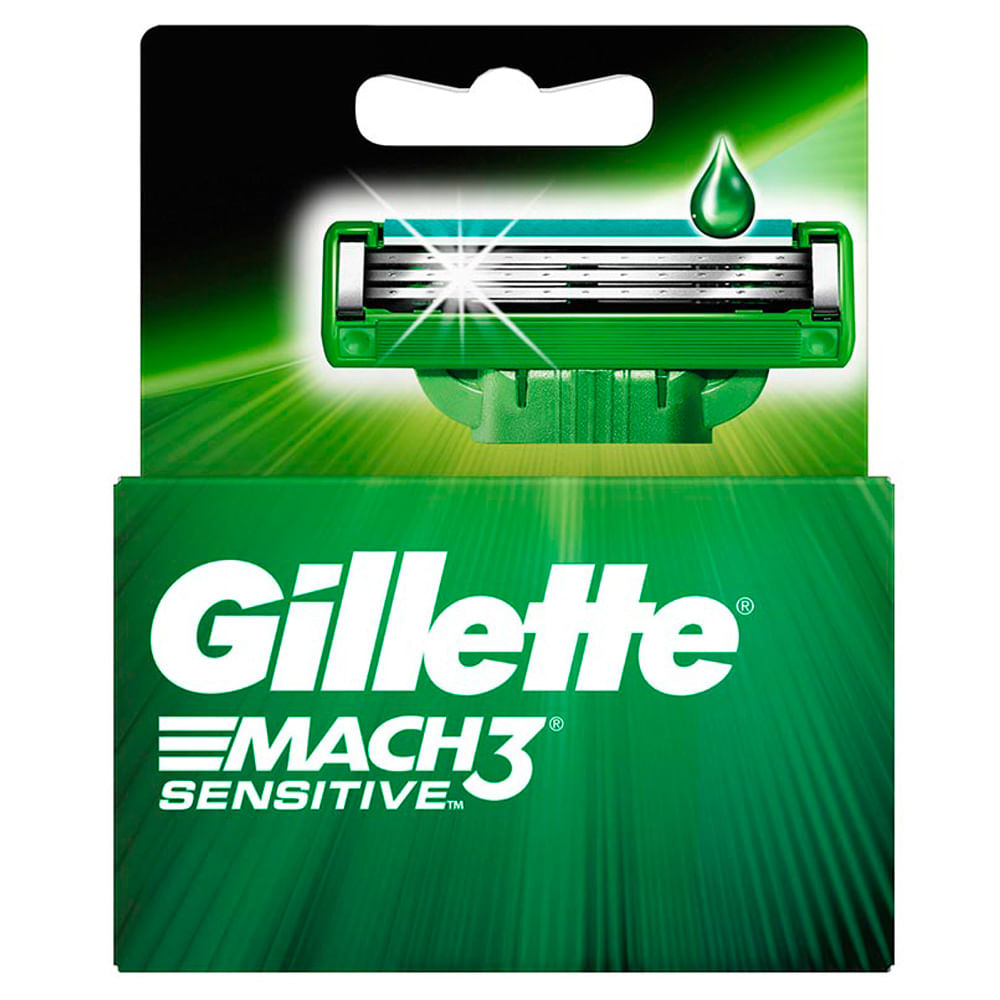 Mach3 Gillette Sensitive Cartuchos para Afeitar 3 unidades