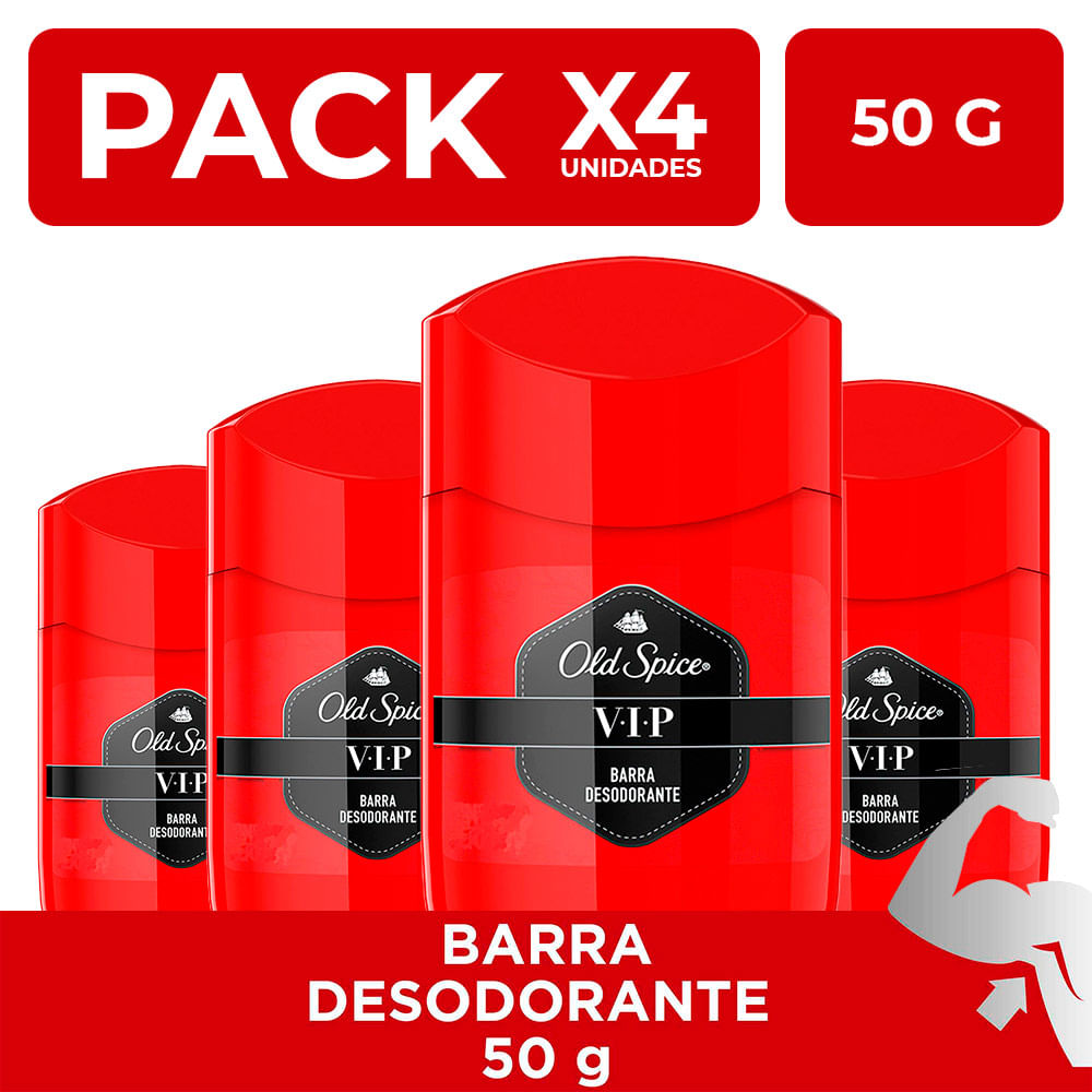 VIP Desodorante en Barra Old Spice 50g PackX4