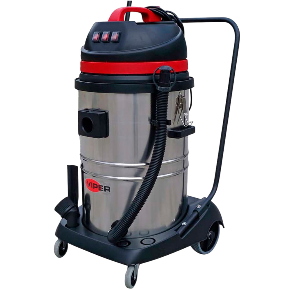 Aspiradora Industrial Viper LSU375 75L 3 Motores Acero Inoxidable