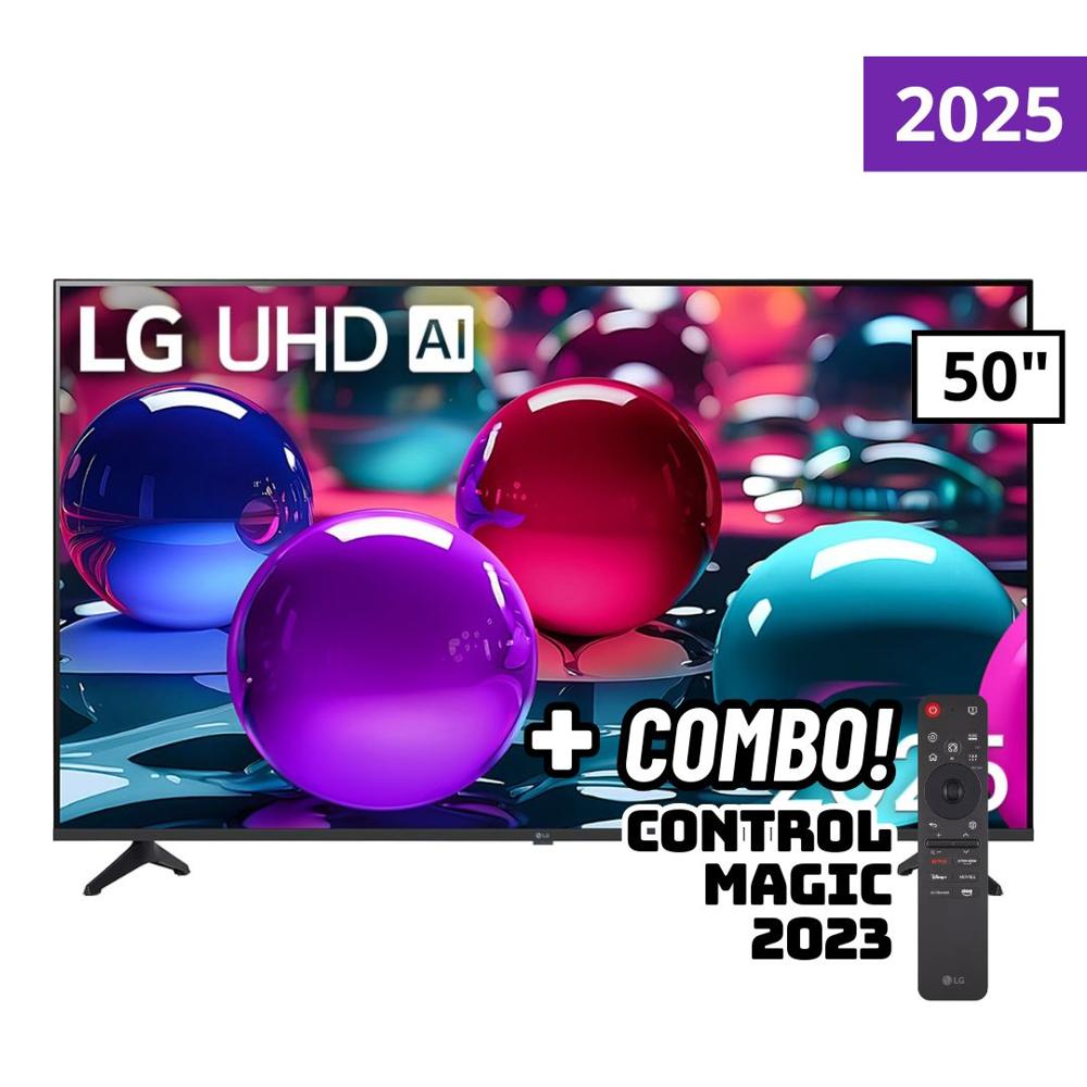 TELEVISOR LG 50 SMART TV THINQ AI WEBOS HUB 4K UHD LED 2025 - 50UA7300PSB + MAGIC REMOTE