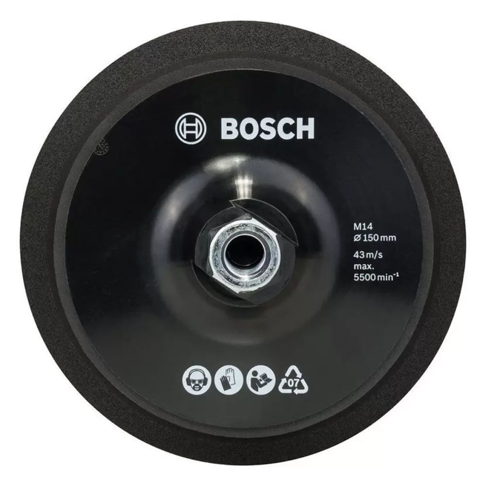 Respaldo Velcro para Pulidora GPO M14,150 mm 6 Respaldo Velcro Bosch GPO M14 150mm Fijación Segura