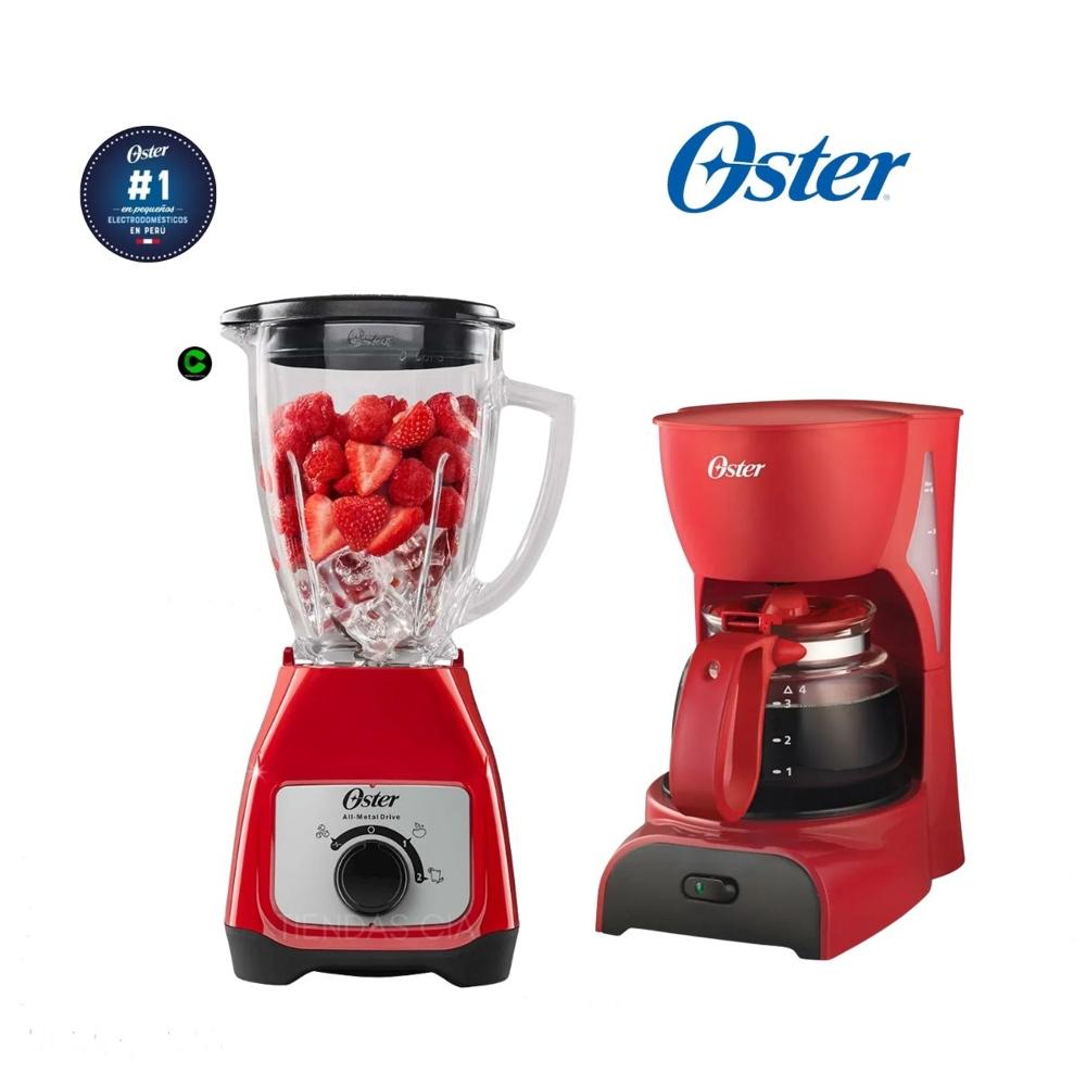 Combo Oster Licuadora BLSTKAGRRD 1.5 L y Cafetera 4Tazas