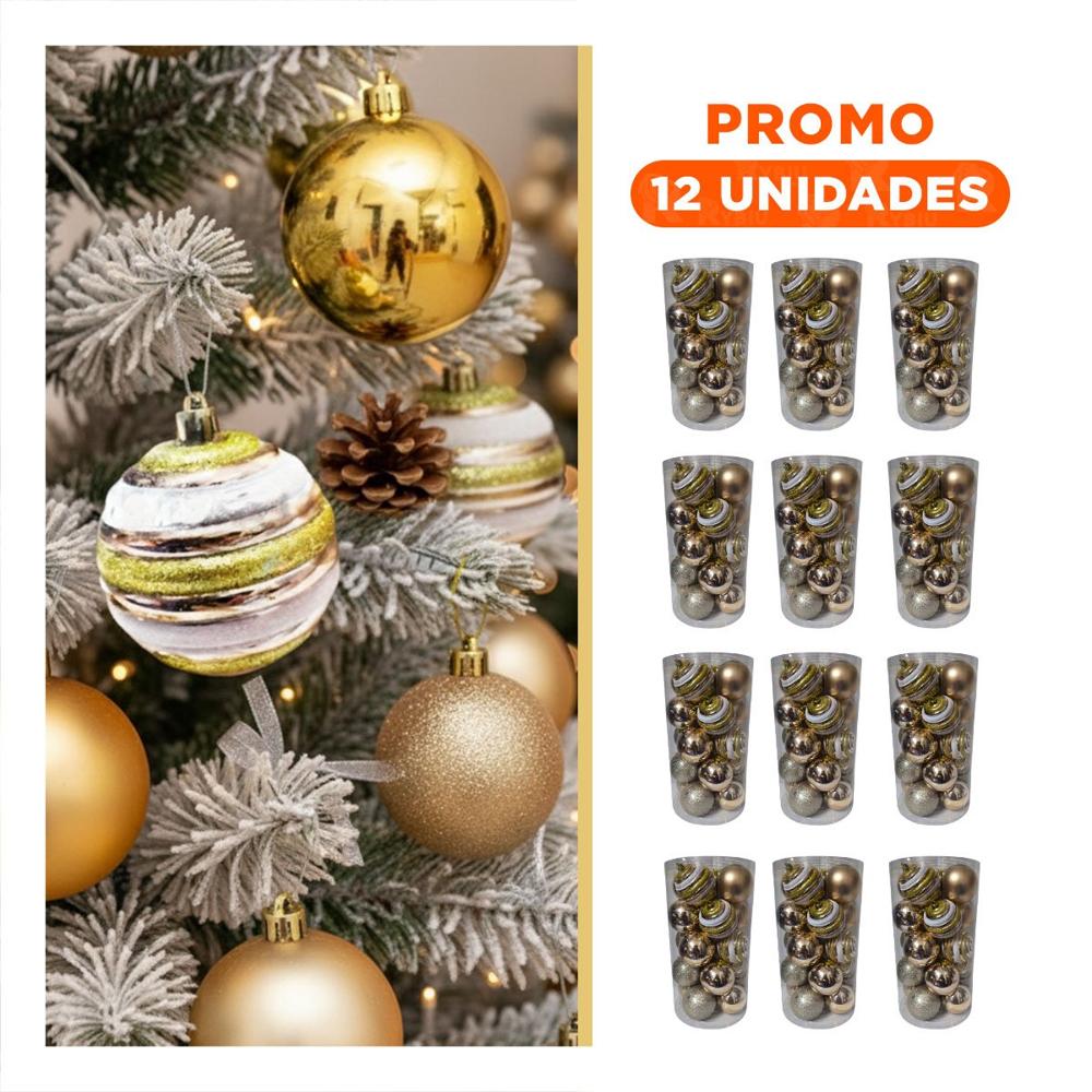 Pack12 Decoracion de Estilo Navidad Champagne