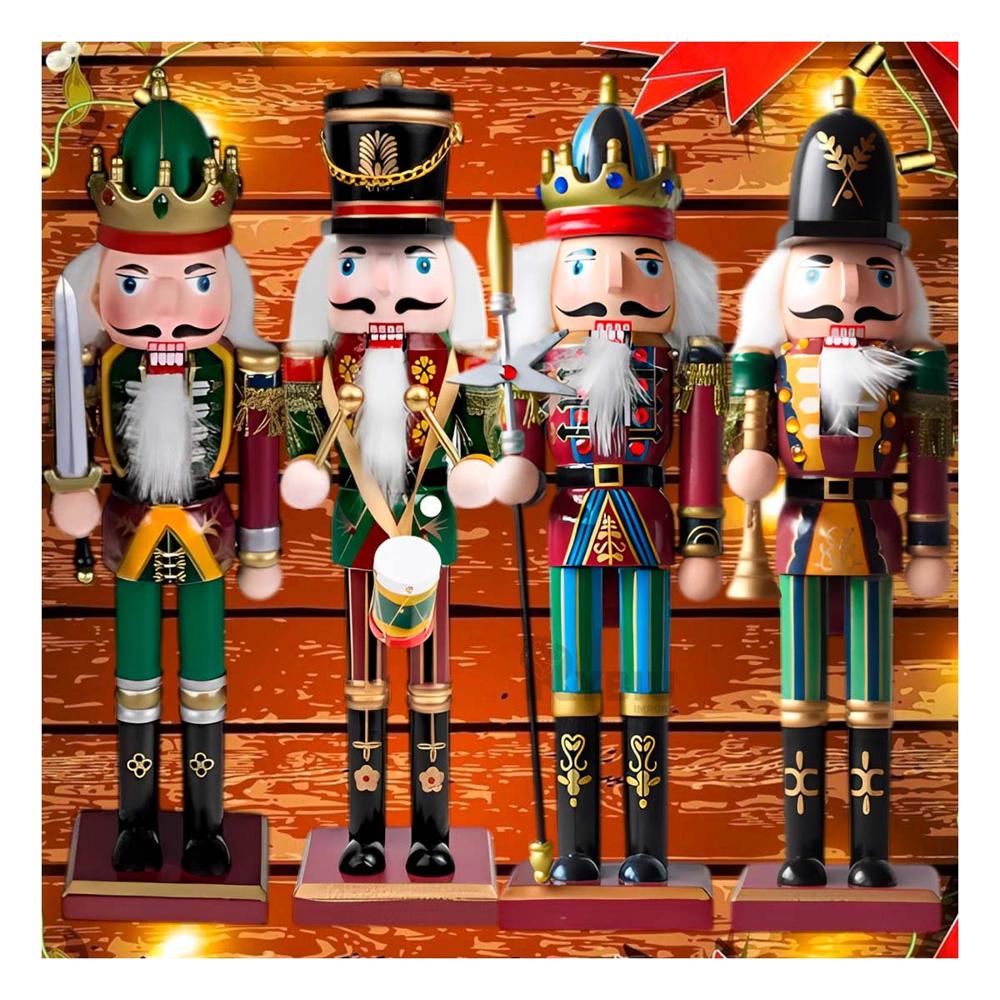 Cascanueces Muneco de Piso para Decorar Guinda Y+Ligas de Regalo