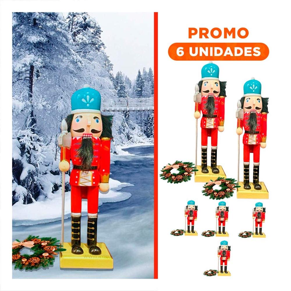 Pack6 Cascanuez de Decoracion en RojoCeles