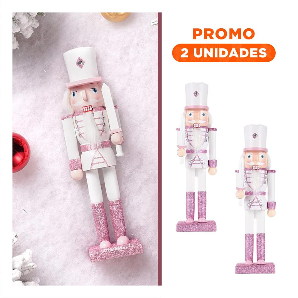 Pack2 Cascanuez con Sombrero y Espada en Rosa y Blanco