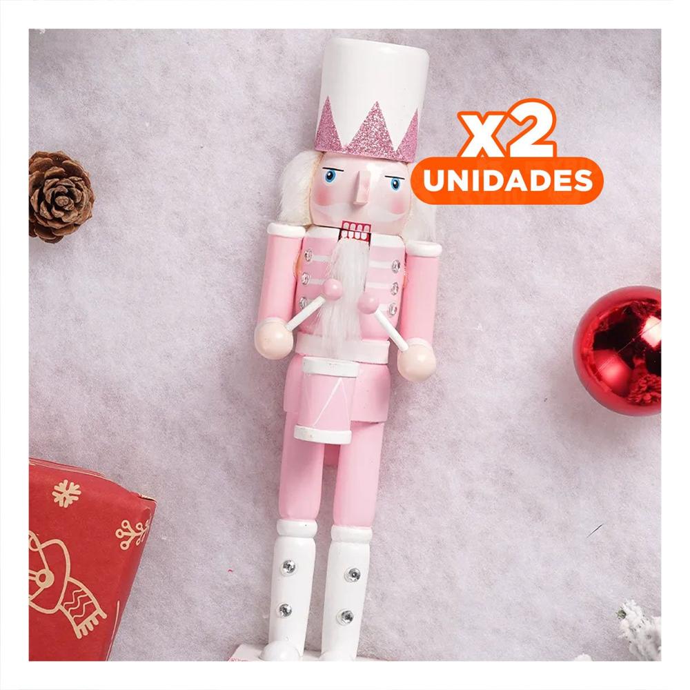 Pack2 Cascanuez de Decoracion RosaBlanco Y+Regalo Stickers