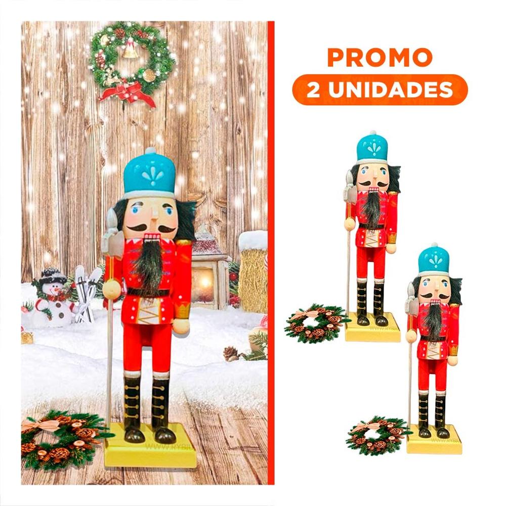 Pack2 Cascanuez con Sombrero y Hacha en RojoCeles