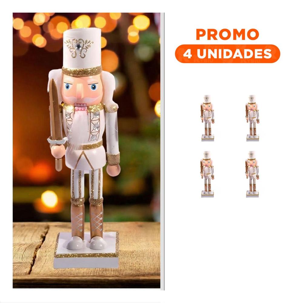 Pack4 Cascanueces Clasico de Color Blanco