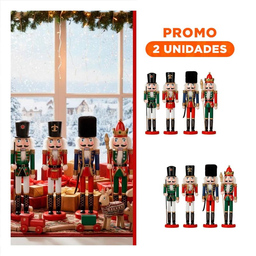 Pack2 Cascanueces Estilo Navideño y Tradicional de Set 4