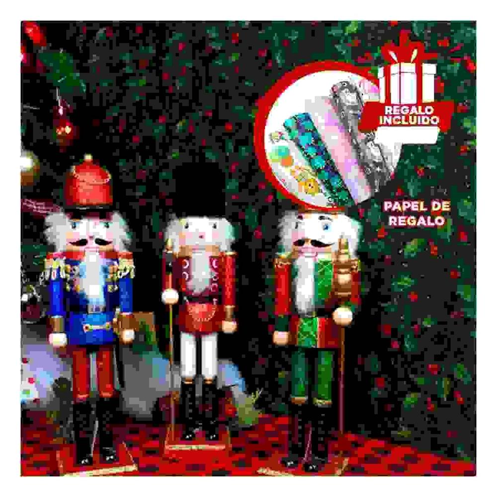 Cascanueces Cautivador y Sencillo Set de 3 Y+Papel de Regalo