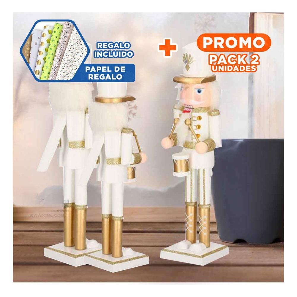 Pack2 Cascanuez Elegante en Color Dorado Y+Papel de Regalo