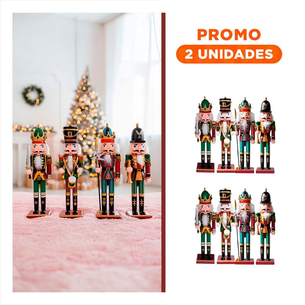 Pack2 Cascanueces con Sombrero y Trompeta Se para solo Set 4 en Guinda