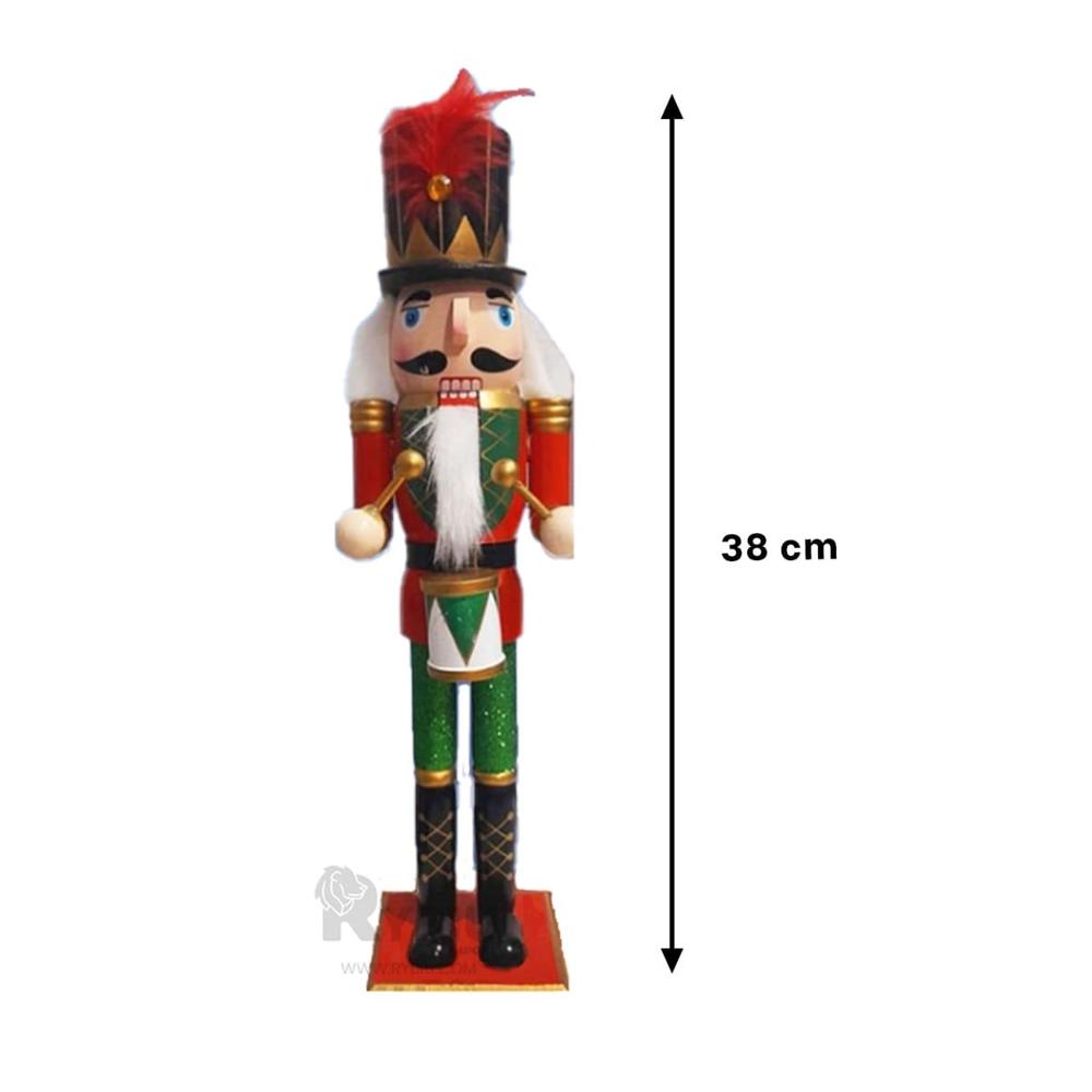 Pack2 Cascanuez Navideño en Rojo y Verde Y+Papel de Regalo