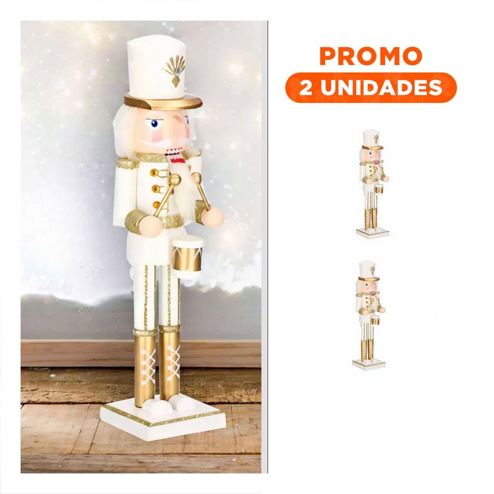 Pack2 Cascanuez Navideño Festivo y Tradicional en Dorado