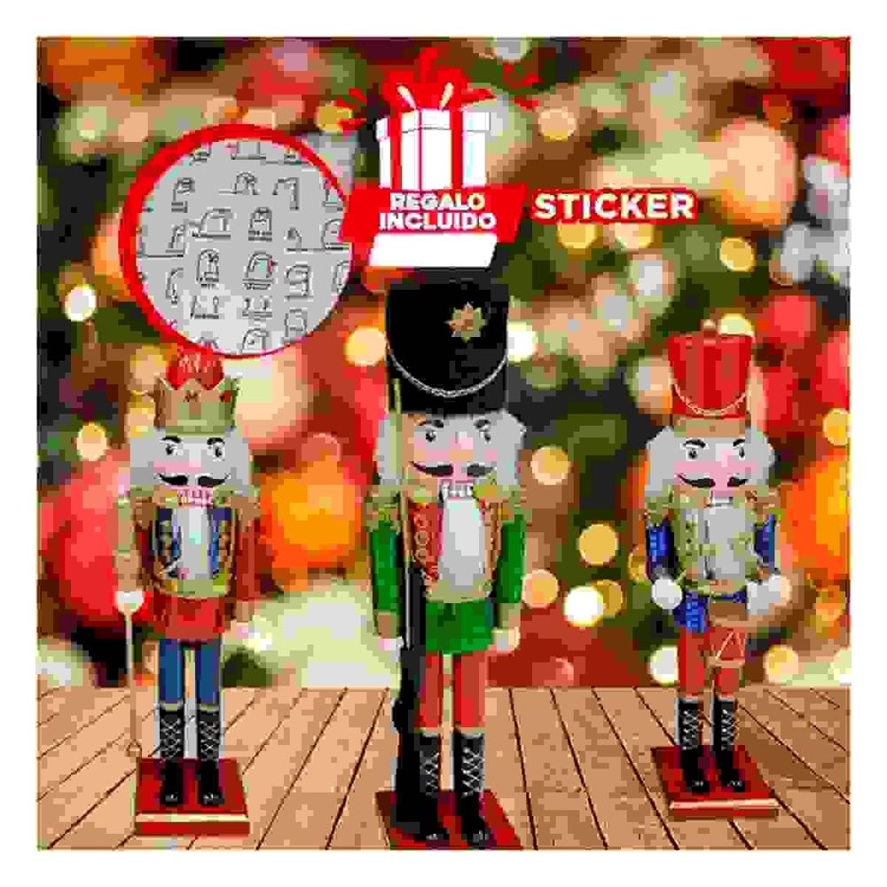 Cascanueces Adorable y Atractivo Set de 3 Y+Regalo Stickers