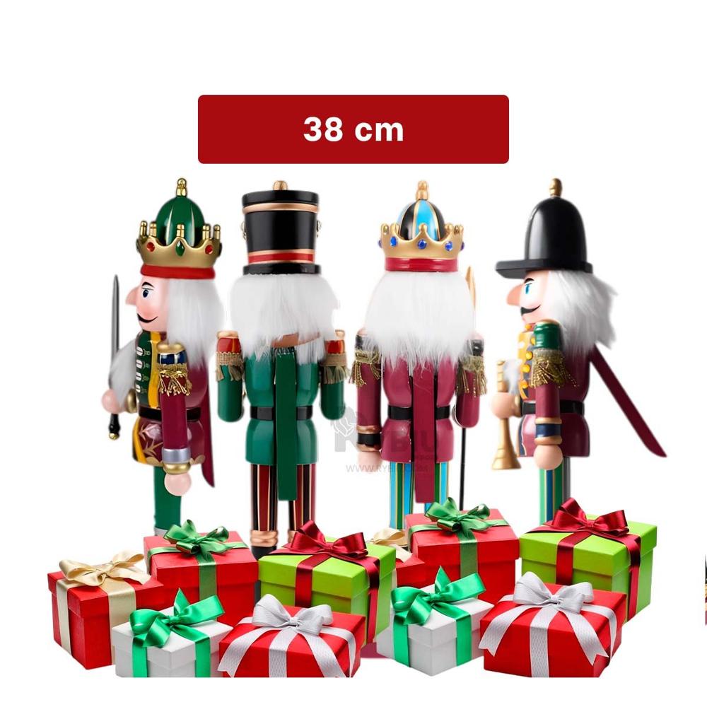 Pack2 Cascanueces de Navidad Soldadito en tono Guinda Y+Regalo Stickers