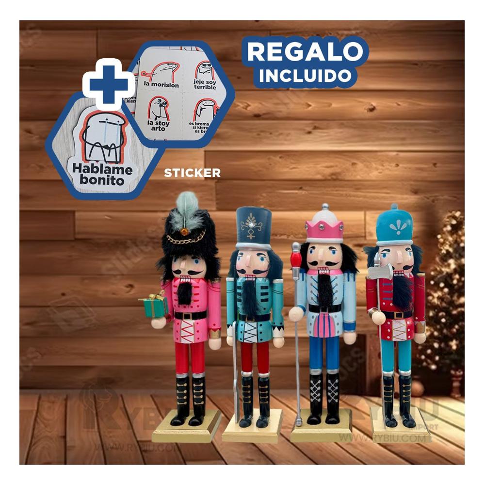 Cascanueces de Decoracion en Multicolor Y+Regalo Stickers