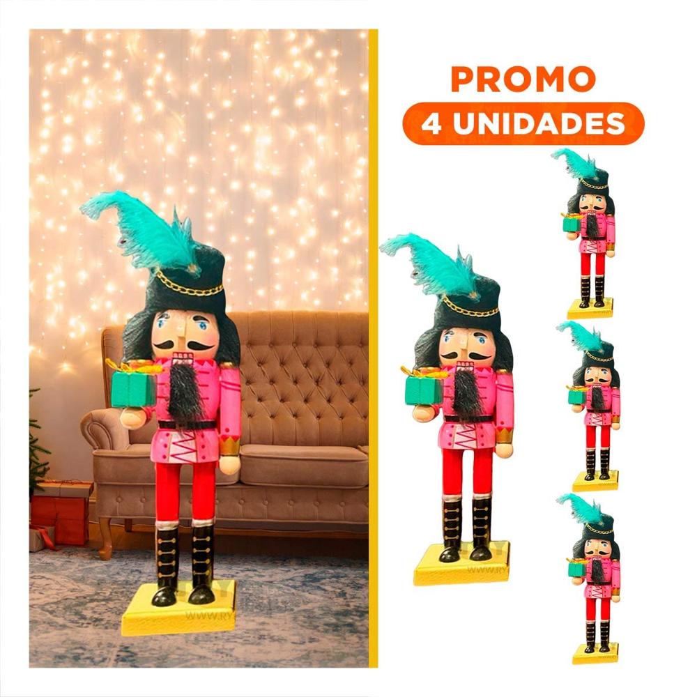 Pack4 Cascanuez para Navidad Tono Multicolor