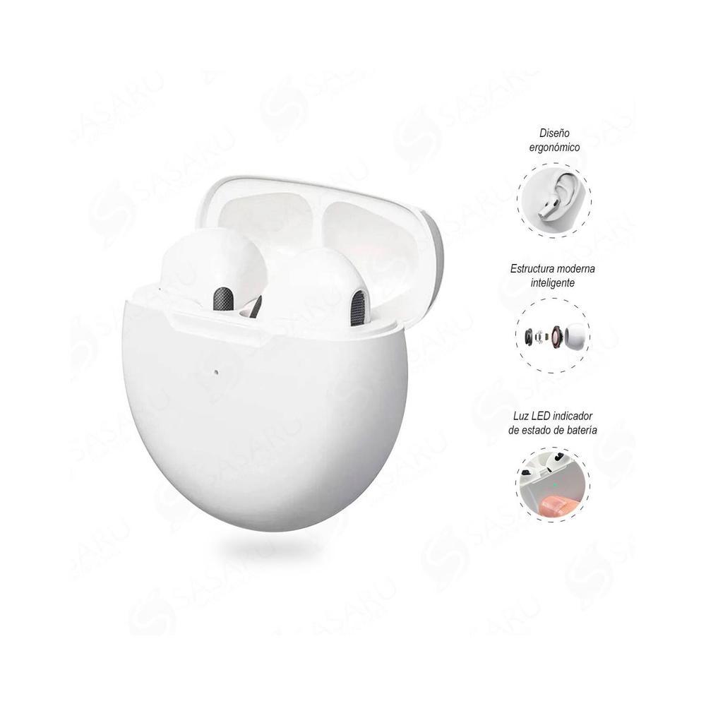 Audífonos inalámbricos Pro 6 con Bluetooth 5,1 | Blanco