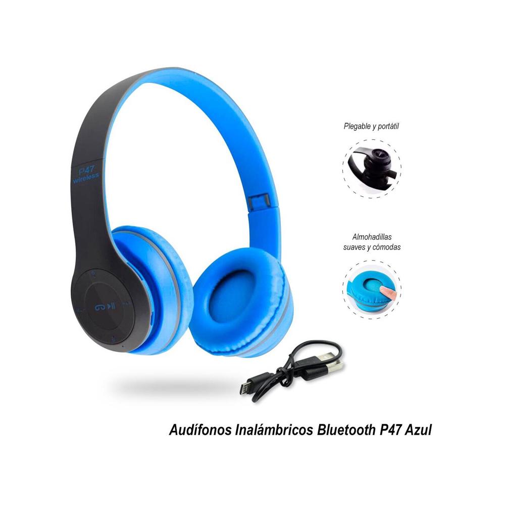 Audífonos Inalámbricos P47 con Bluetooth 5.0 | Azul