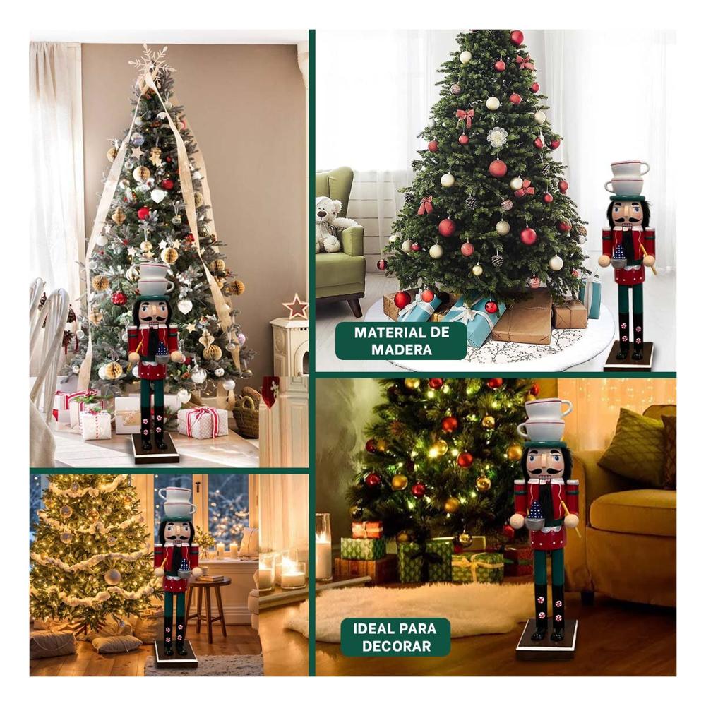 Cascanuez con Sombrero de Tazas y Arbol en Color Azul