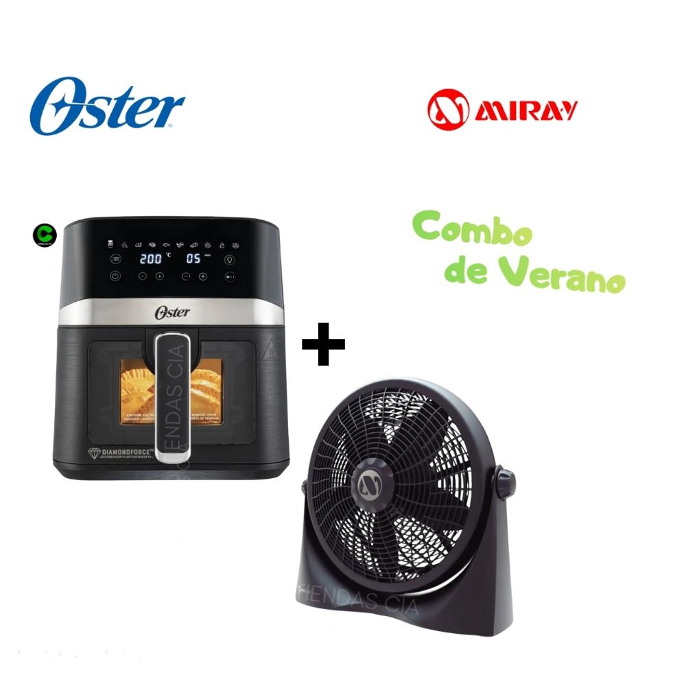 Combo Freidora de Aire Digital Oster® 4L CKSTAF40WDDF y Ventilador VMC-1058
