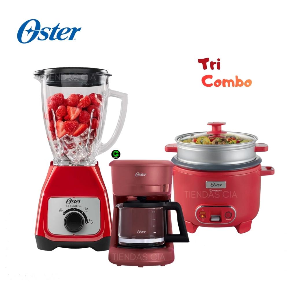 Tri-Combo Oster Licuadora BLSTKAGRRD + Cafetera BVSTDCS51R y Olla Arrocera 1.8 L