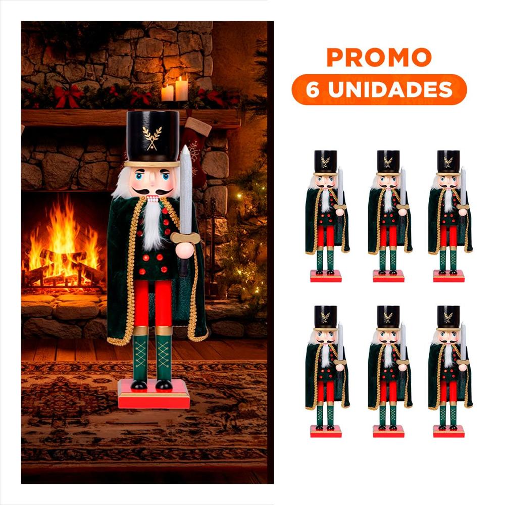 Pack6 Cascanuez para Navidad en Negro