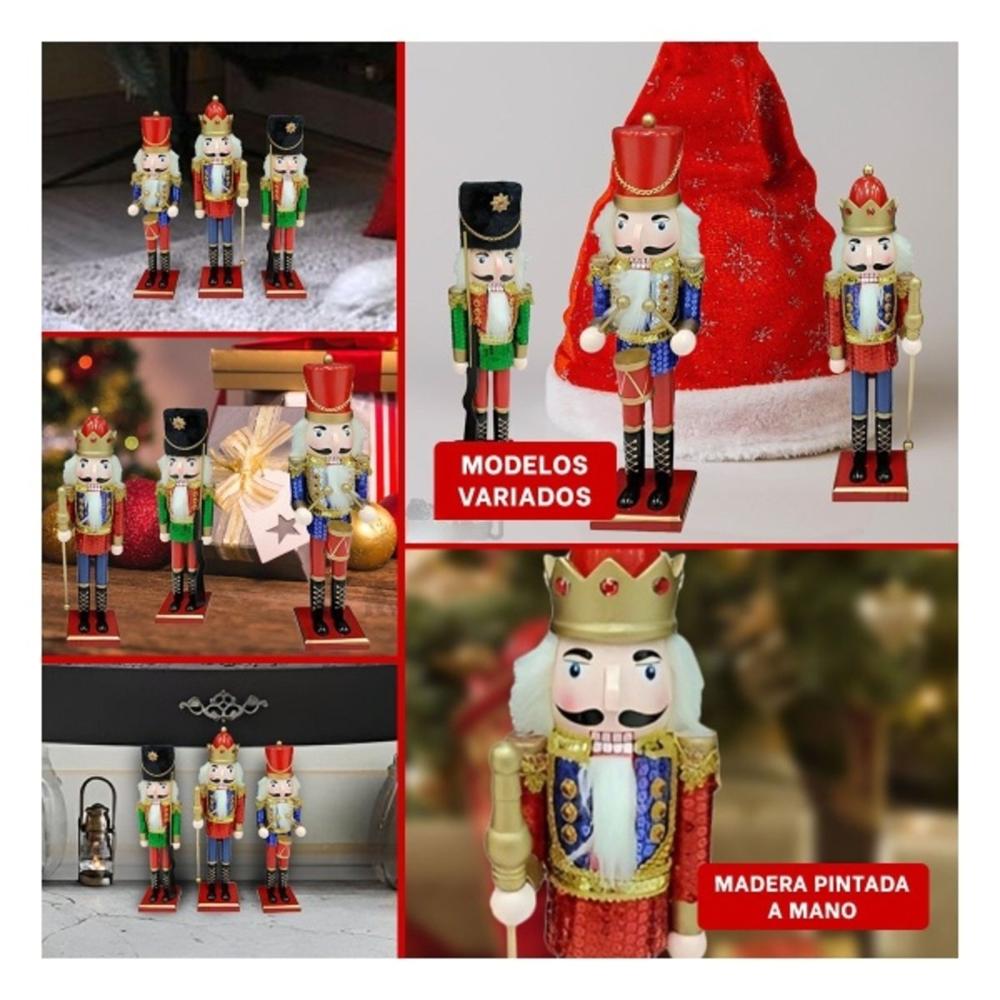 Cascanueces Navideños para Decorar tu Hogar Set de 3