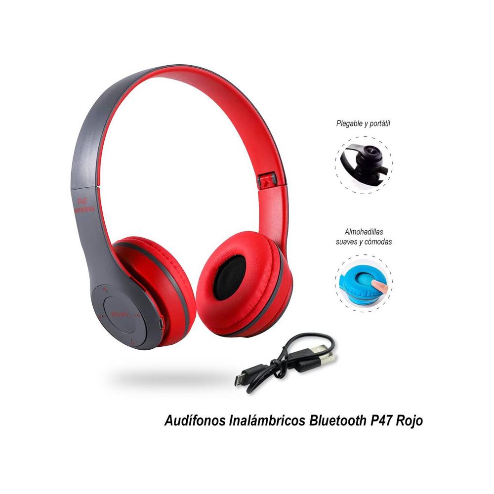 Audífonos Inalámbricos P47 con Bluetooth 5.0 | Rojo
