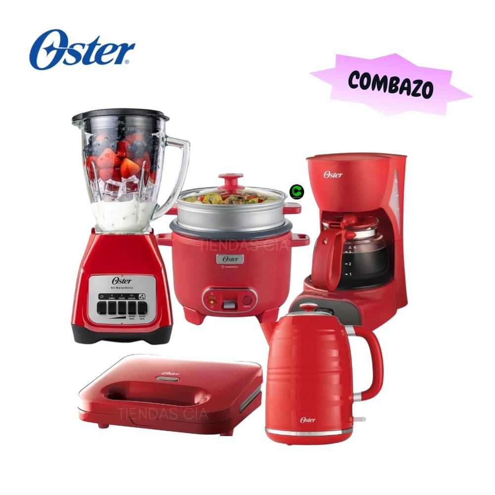 Super Combazo Oster 5 en 1 Licuadora + Hervidor + Arrocera + Sandwichera y Cafetera