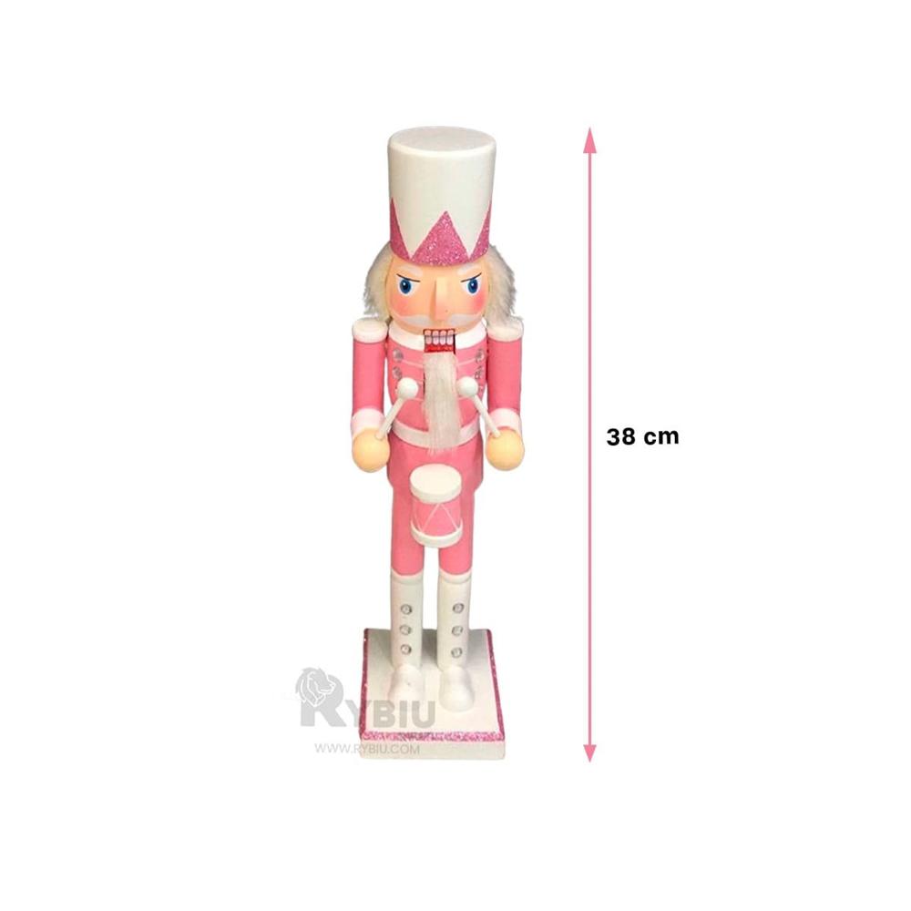 Pack6 Cascanuez adorno de chimenea y mesa en RosaBlanco Y+Regalo Stickers