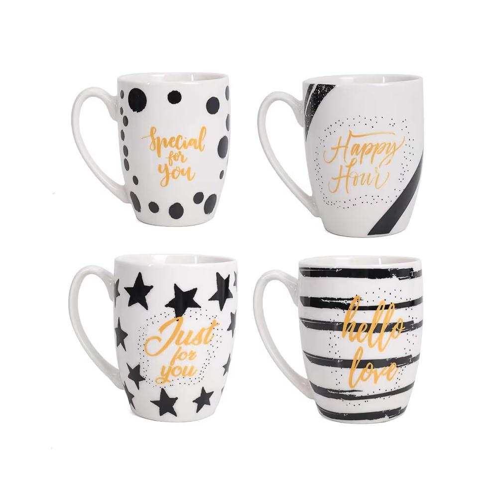 HAPPY NEW YEAR - Taza de porcelana modelo variado - 4 diseños