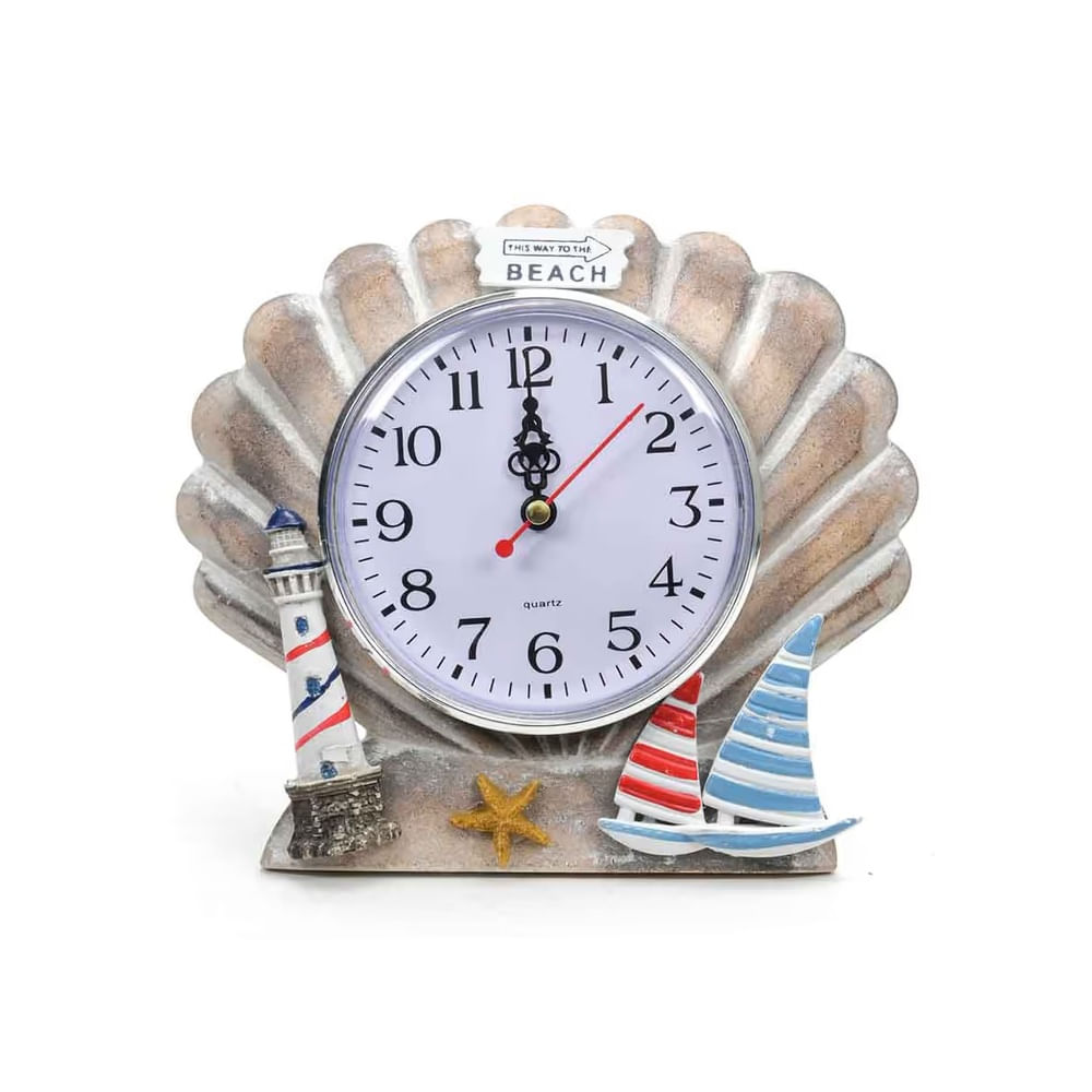 VERANO - Reloj de madera con detalles nauticos