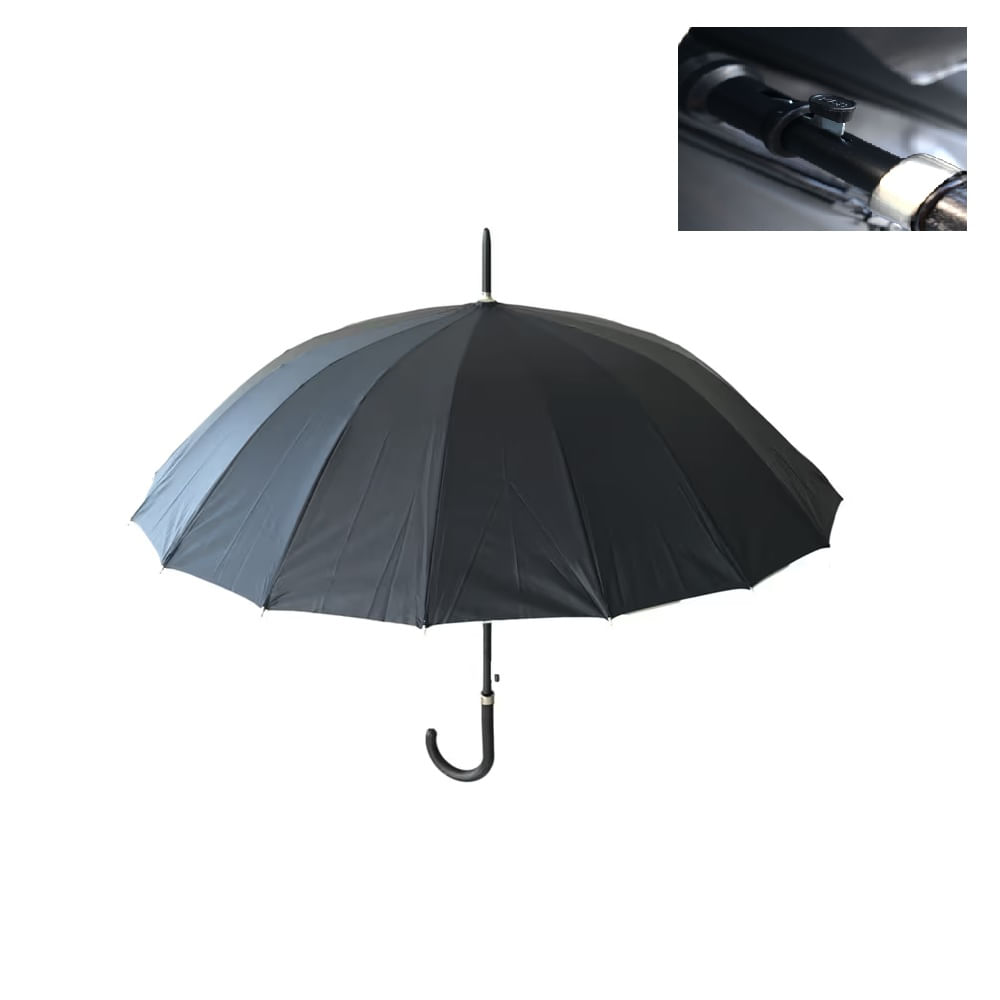 VERANO - Paraguas de poliester negro fino