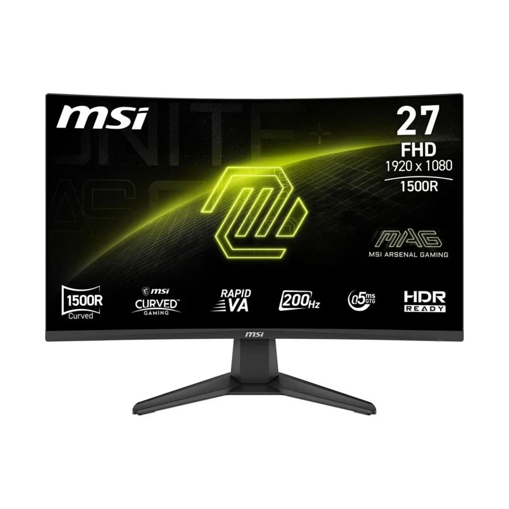 Monitor MSI MAG 276CF E20 27  FHD VA 200Hz 0 5ms HDMI para Gaming