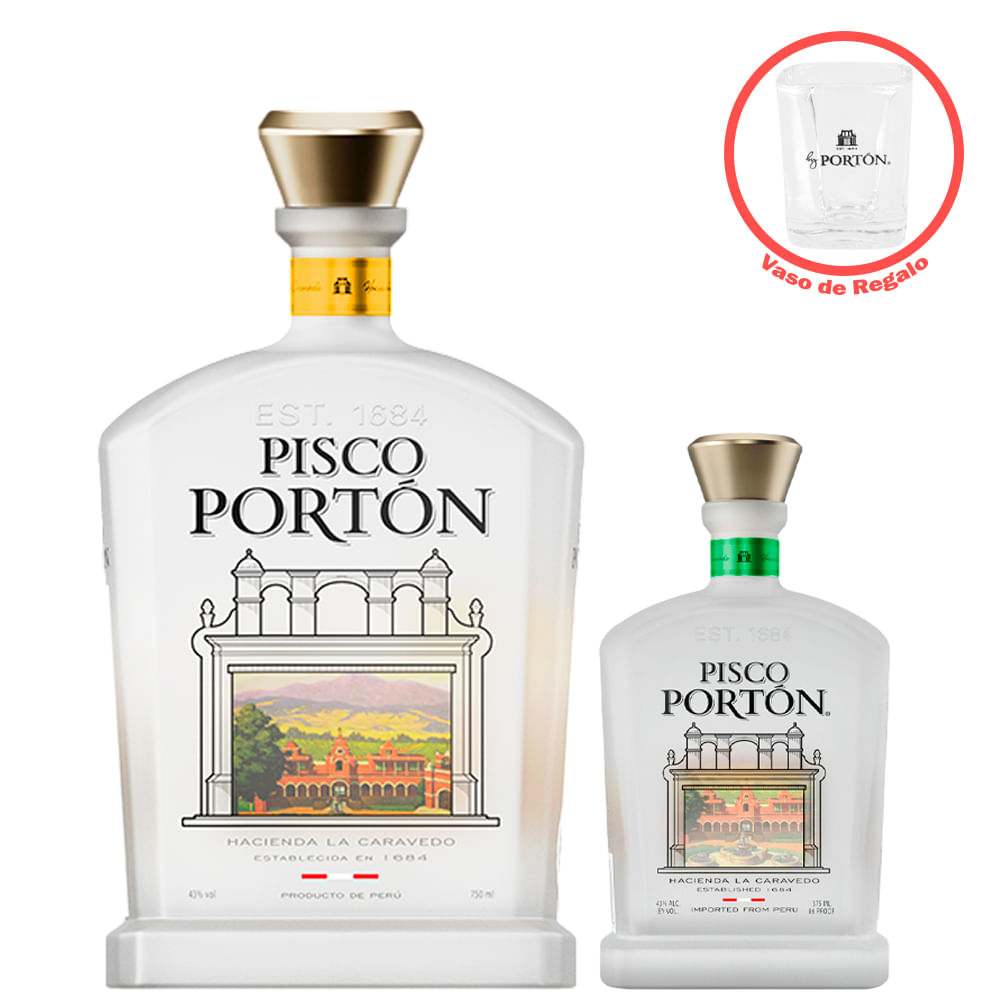 Pisco Mosto Verde Torontel 750ML + Pisco Italia 375ML Porton
