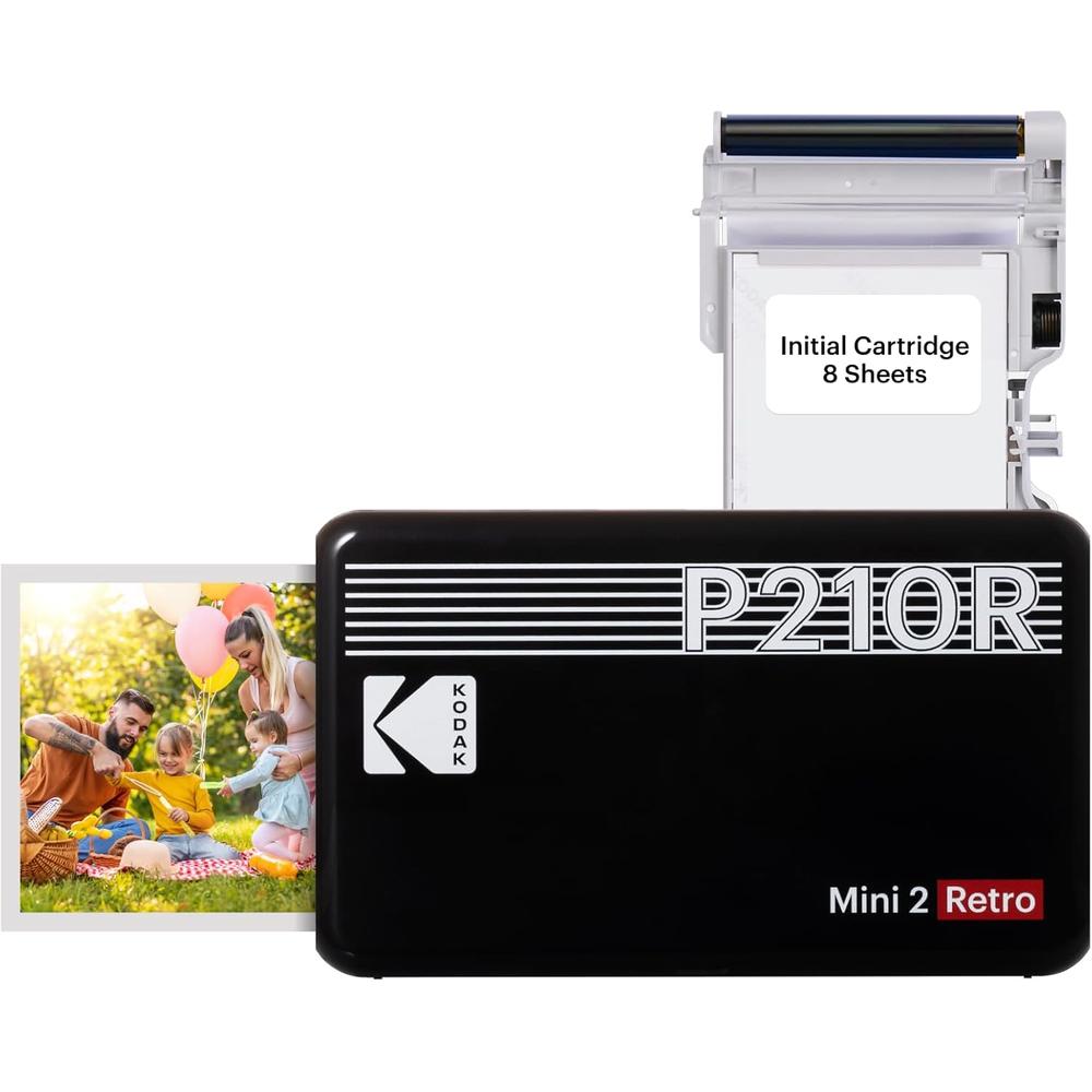 Kodak Mini 2 Retro impresora fotográfica portátil | Negro
